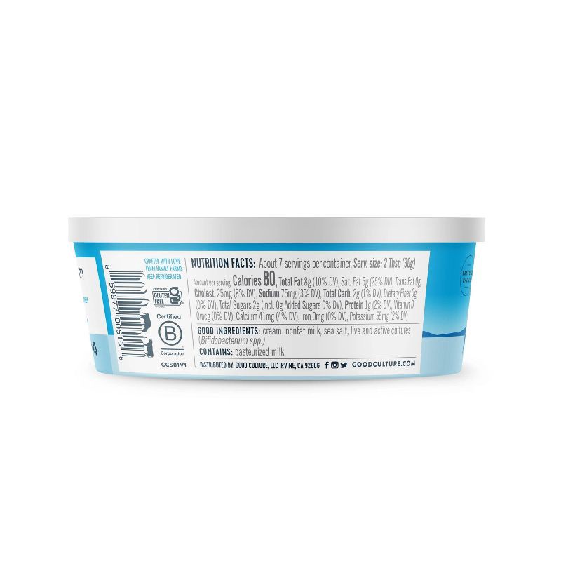 slide 4 of 7, Good Culture Pasture Raised Plain Cream Cheese - 7oz, 7 oz