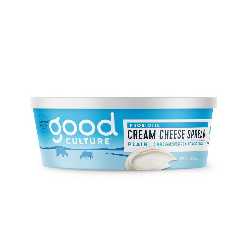 slide 1 of 7, Good Culture Pasture Raised Plain Cream Cheese - 7oz, 7 oz