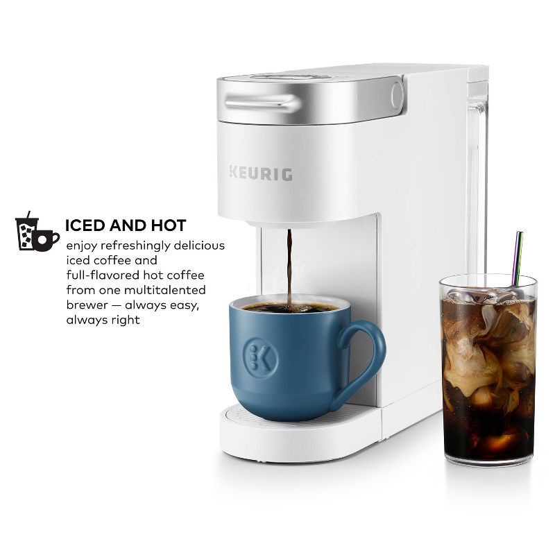 slide 5 of 19, Keurig K-Iced Plus Single-Serve Coffee Maker White: Brews Iced Coffee, Fits Travel Mug, Removable Water Reservoir, 1 ct