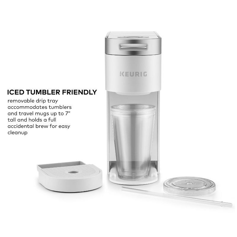 slide 6 of 19, Keurig K-Iced Plus Single-Serve Coffee Maker White: Brews Iced Coffee, Fits Travel Mug, Removable Water Reservoir, 1 ct
