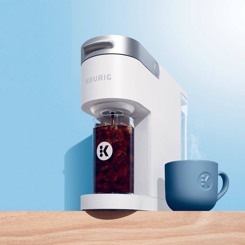 slide 11 of 19, Keurig K-Iced Plus Single-Serve Coffee Maker White: Brews Iced Coffee, Fits Travel Mug, Removable Water Reservoir, 1 ct