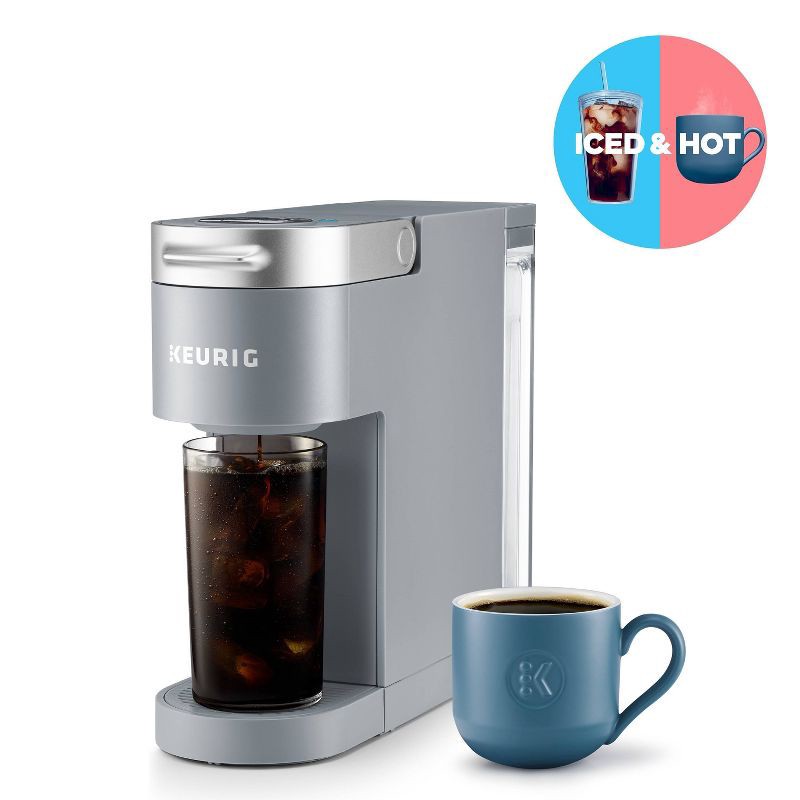 slide 2 of 13, Keurig K-Iced Plus Single-Serve Coffee Maker Moon Light Gray: Brews Iced Coffee, Fits Travel Mug, Removable Water Reservoir, 1 ct