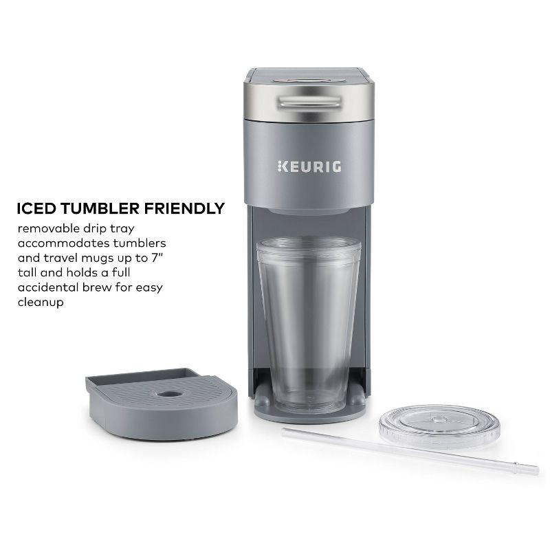 slide 6 of 12, Keurig K-Iced Plus - Moon light Gray: Single Serve Coffee Maker, Brews Iced Coffee, Fits Travel Mug, Removable Water Reservoir, 1 ct