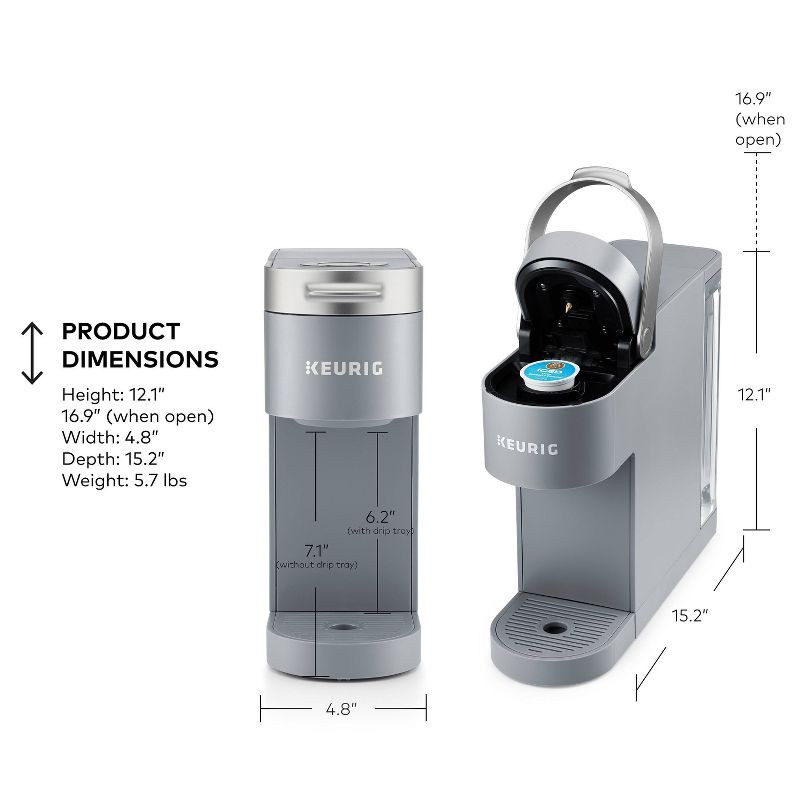 slide 10 of 12, Keurig K-Iced Plus - Moon light Gray: Single Serve Coffee Maker, Brews Iced Coffee, Fits Travel Mug, Removable Water Reservoir, 1 ct