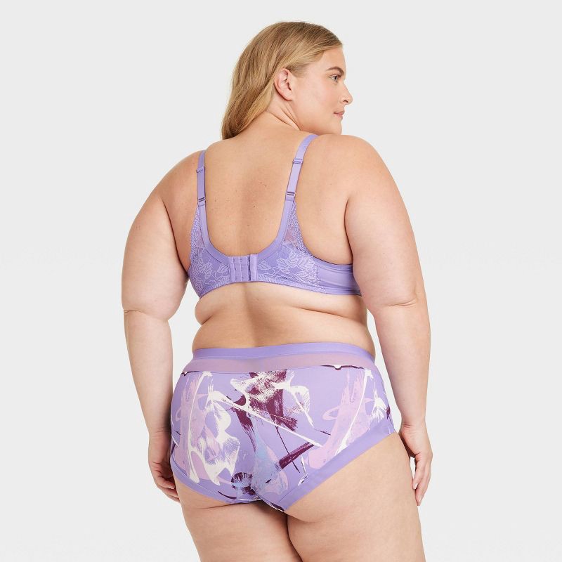 Women's Mesh Trim Briefs - Auden Assorted Purple 3X 1 ct