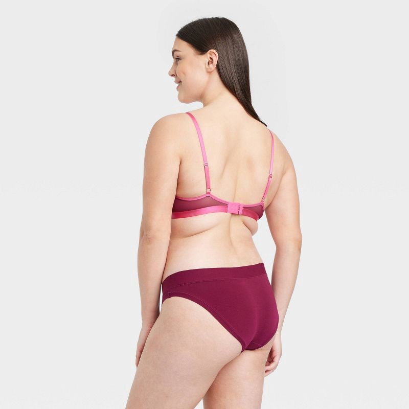 Women's Cotton Stretch Bikini Underwear - Auden™ Cherry Red M