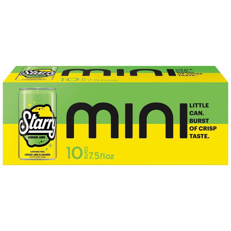 slide 2 of 6, Starry Lemon Lime Soda - 10pk/7.5 fl oz Mini Cans, 10 ct; 7.5 fl oz