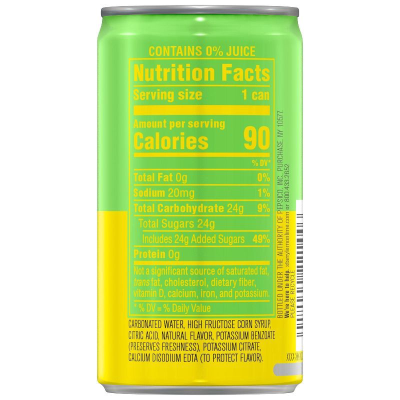 slide 5 of 6, Starry Lemon Lime Soda - 10pk/7.5 fl oz Mini Cans, 10 ct; 7.5 fl oz