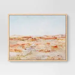 16" x 20" Warm Colors Landscape Framed Canvas Natural - Threshold™