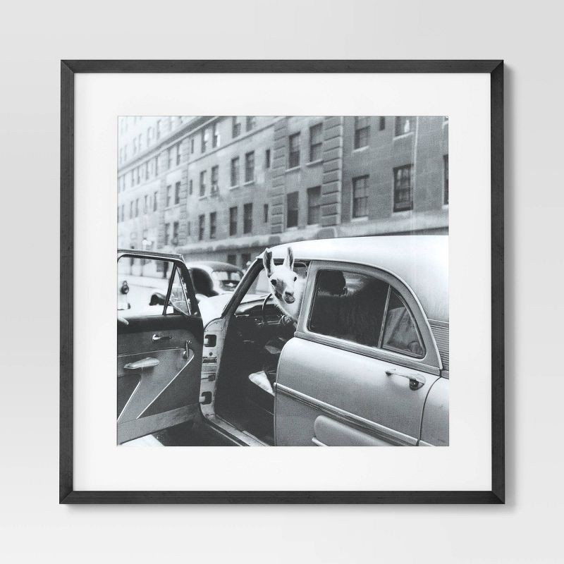 slide 1 of 4, 24" x 24" 'Well Hello There' Framed Wall Poster - Threshold™: Modern Lithograph Art, Polystyrene Frame, 1 ct