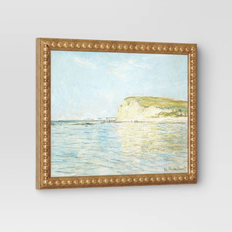 slide 3 of 4, 16" x 20" Silent Still Framed Wall Cotton Canvas Board - Threshold™: Polystyrene Gold Frame, Horizontal Landscape, 1 ct
