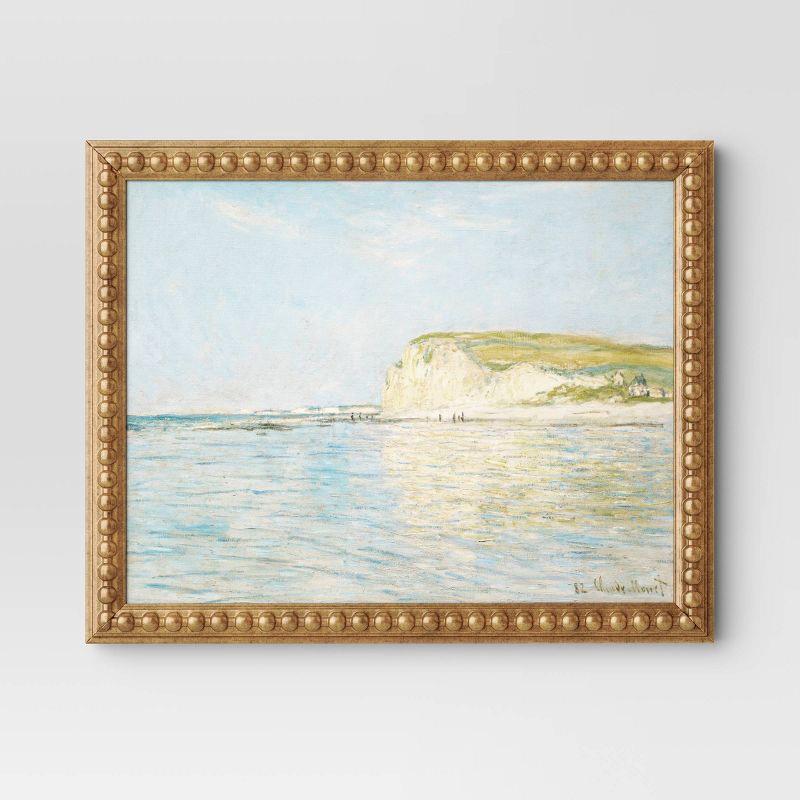 slide 1 of 4, 16" x 20" Silent Still Framed Wall Cotton Canvas Board - Threshold™: Polystyrene Gold Frame, Horizontal Landscape, 1 ct