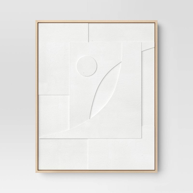 slide 1 of 4, 24" x 30" Dimensional II 3D Framed Wall Sculpture with Sand texture - Threshold™: Modern Canvas Art, Polystyrene Frame, 1 ct