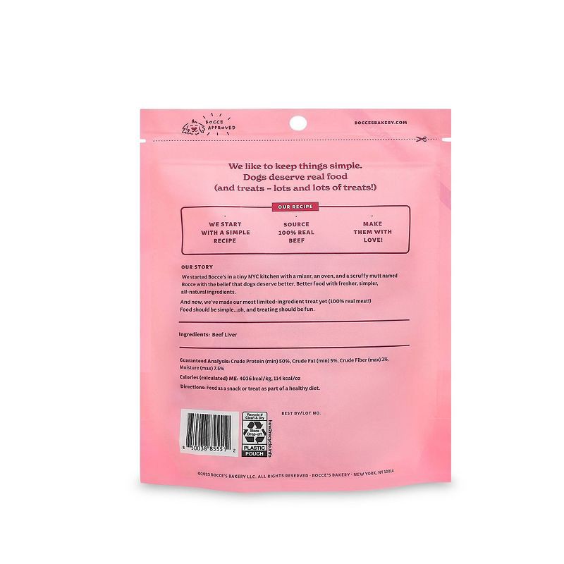 slide 2 of 4, Bocce's Bakery Freeze Dried Beef Liver Adult Dog Treat - 3oz, 3 oz