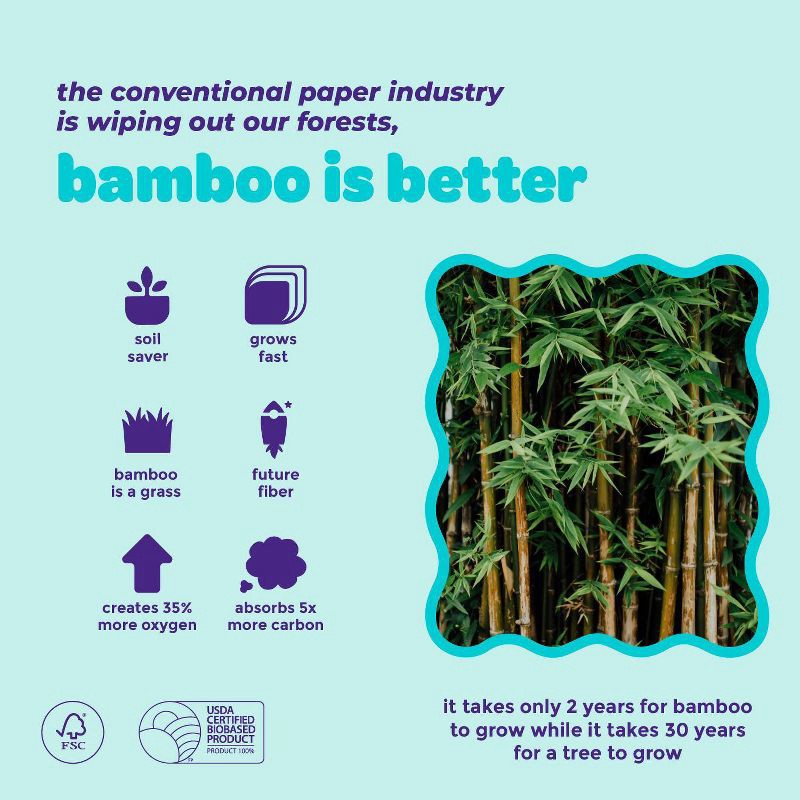 slide 8 of 8, Bim Bam Boo Tubular 3-Ply Bamboo Ultra Soft Facial Tissue - 4pk/160ct, 4 ct, 160 ct