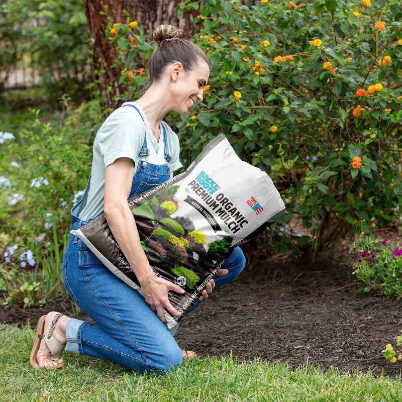 slide 5 of 12, Back to the Roots 20lbs Organic Premium Mulch Natural Hardwood Brown: Weed Control, Moisture Retention, 20 lb