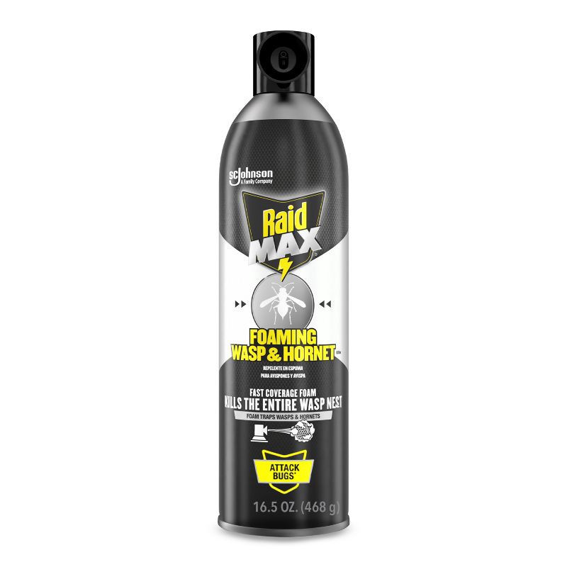 slide 1 of 13, Raid Max Foaming Wasp and Hornet Bug Spray - 16.5oz, 16.5 oz
