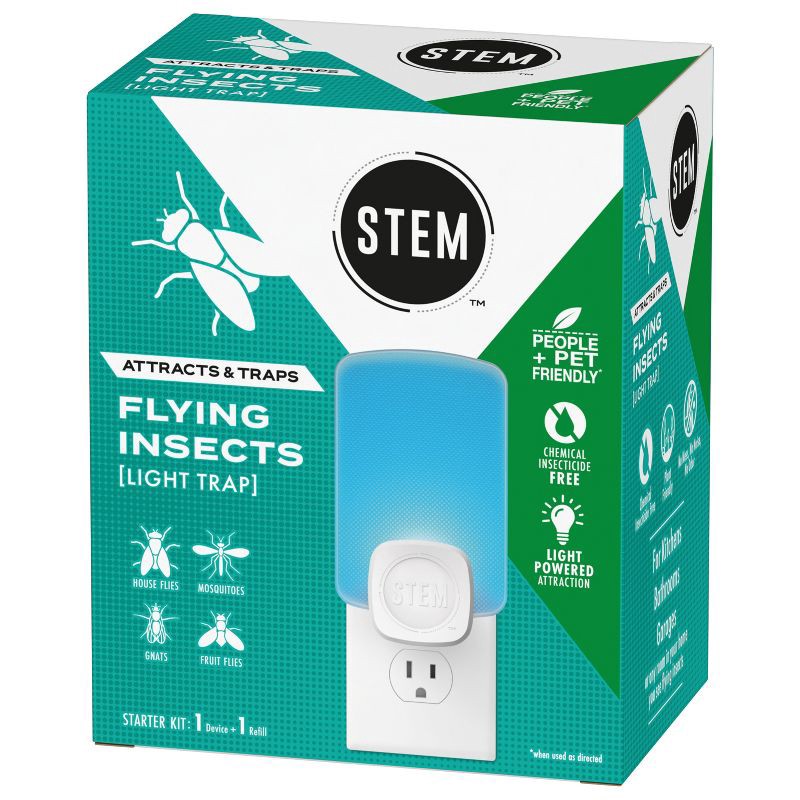slide 13 of 14, STEM Flying Insect Light Gnat & Fly Trap Starter Kit - 1 Light Trap + 1 Cartridge, 1 ct