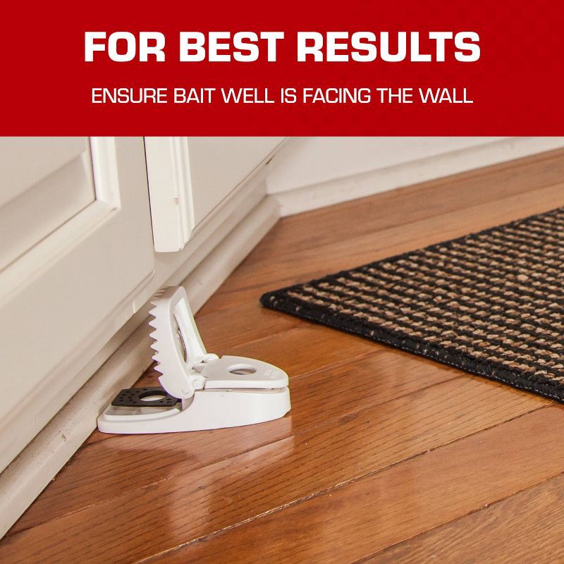 slide 7 of 9, Tomcat 2pk Press 'N Set Mouse Trap: Easy-to-Use, No Assembly Required, Indoor & Outdoor Rodent Control, 2 ct