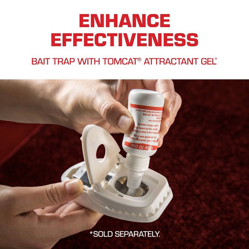 slide 9 of 9, Tomcat 2pk Press 'N Set Mouse Trap: Easy-to-Use, No Assembly Required, Indoor & Outdoor Rodent Control, 2 ct