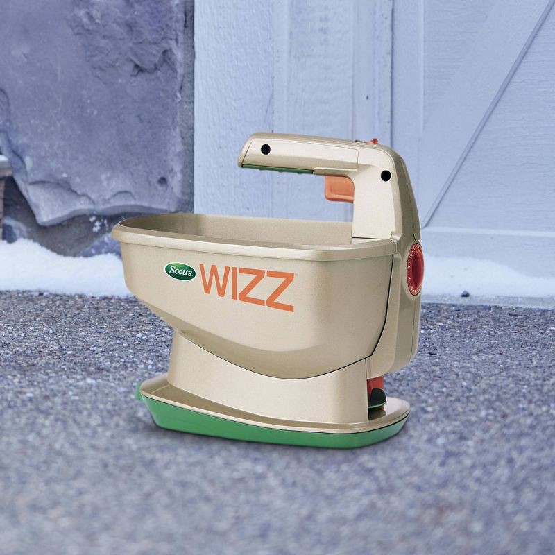 slide 7 of 7, Scotts Wizz Hand-Held Spreader: Battery-Operated Lawn & Garden Fertilizer Distributor, 0.5 Capacity, 1 ct