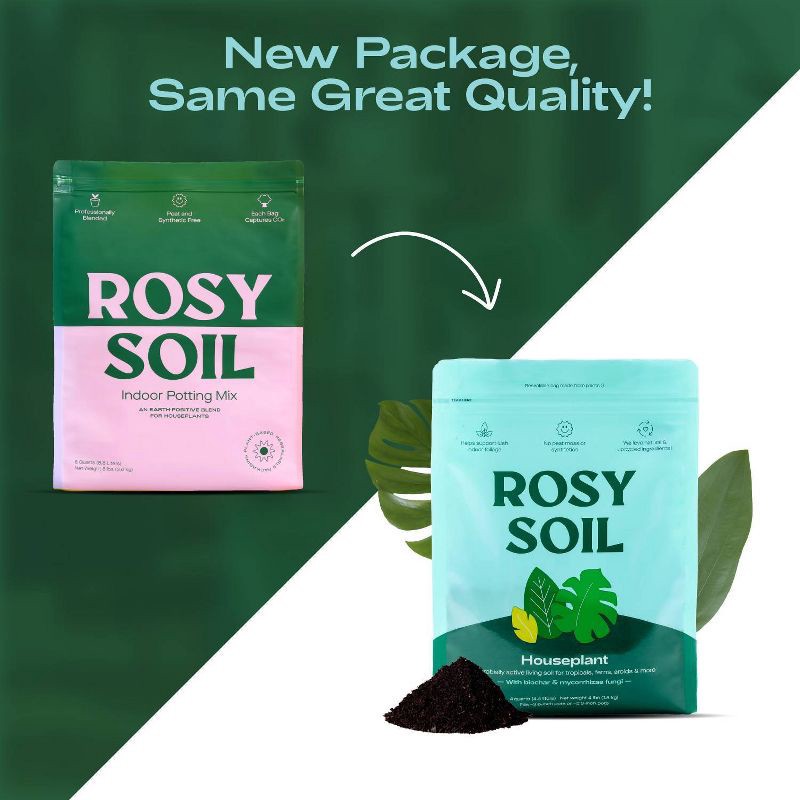 slide 9 of 14, Rosy Soil 4qt Houseplant Mix, 4 qt