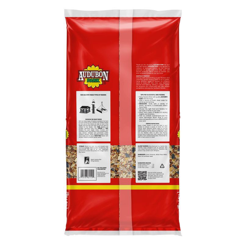 slide 2 of 3, Audubon Park 10lbs Wild Bird Food: Nutritious Millet, Black Oil Sunflower Seeds, Quail & Dove Blend, 10 lb