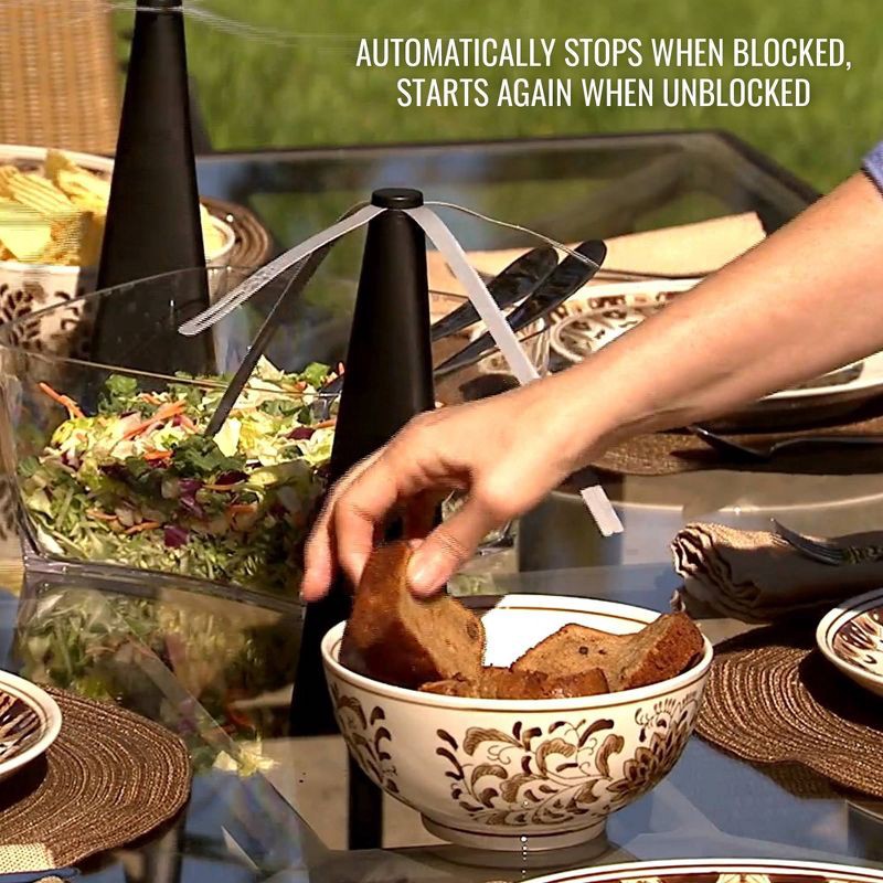 slide 4 of 6, BERNINI LG6752 Pattern Fly Fan: Outdoor Pest Deterrent, No Assembly, Protects Against Flying Insects, 1 ct