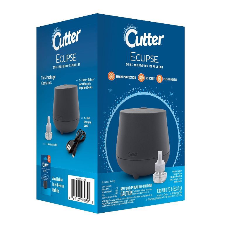 slide 11 of 14, Cutter Repellent Area Outdoor Diffuser: Electric Mosquito Control, Battery-Powered, No Assembly, 1 ct
