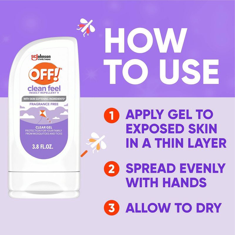 slide 5 of 11, OFF! Clean Feel Insect Repellent Picaridin DEET-free Gel - 3.8oz, 3.8 oz