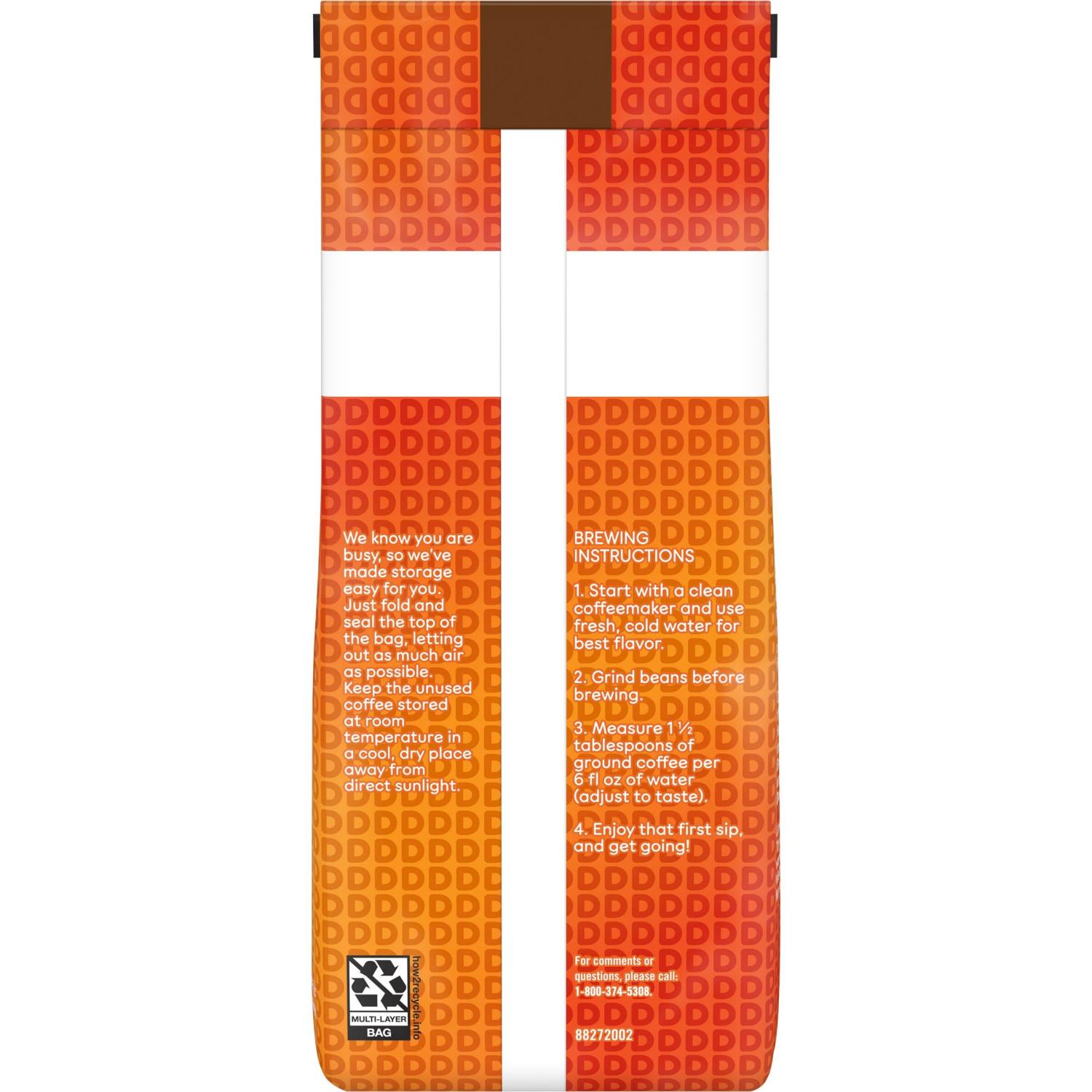 slide 4 of 7, Dunkin' Dunkin’ Original Blend Medium Roast Whole Bean Coffee, 12 Oz. Bag, 12 oz