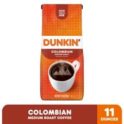 Dunkin' Dunkin’ Colombian Medium Roast Ground Coffee, 11 Oz. Bag