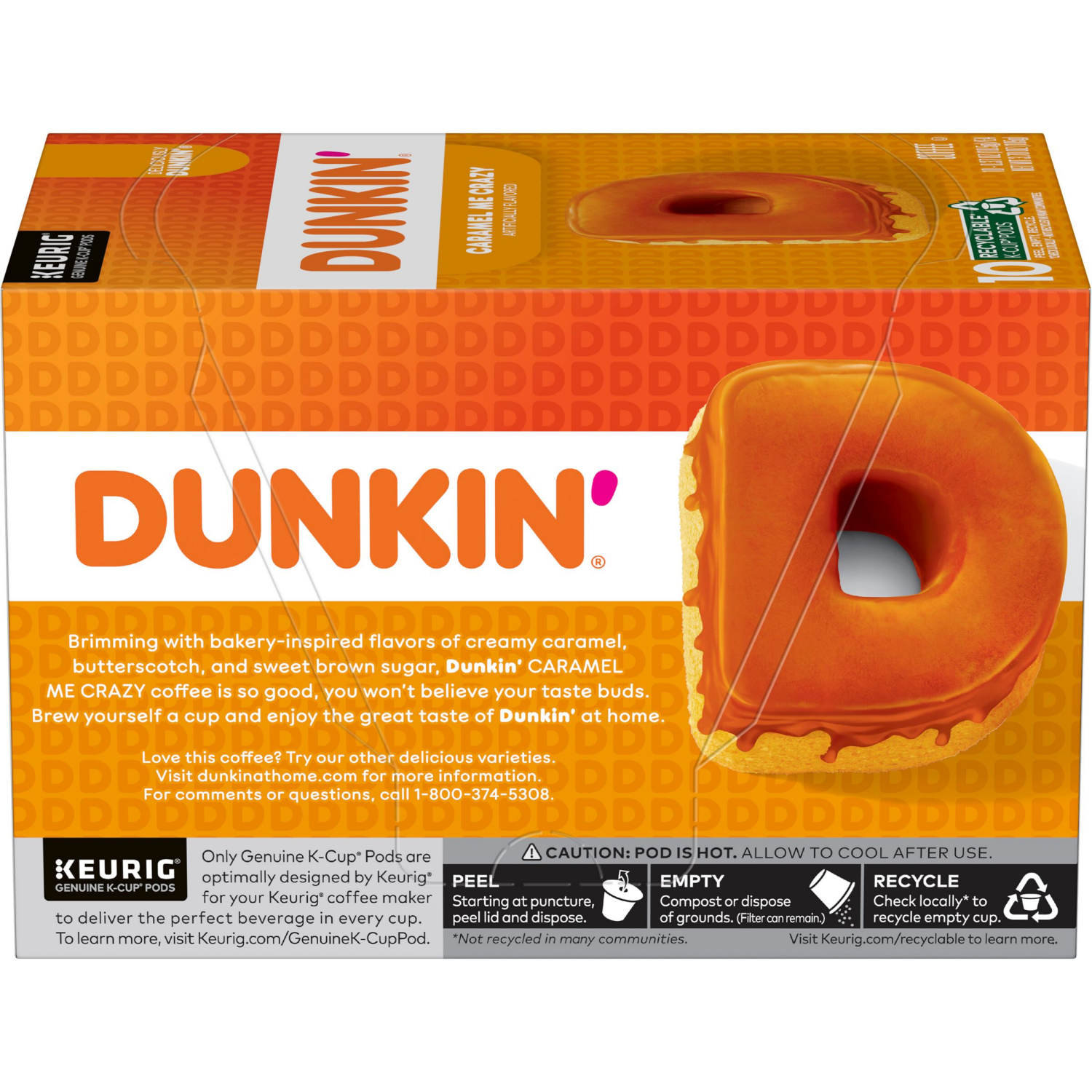 slide 4 of 7, Dunkin' Dunkin Donuts Bakery Series Coffee K-Cup Pods Caramel Coffee Cake - 3.7 oz, 3.7 oz