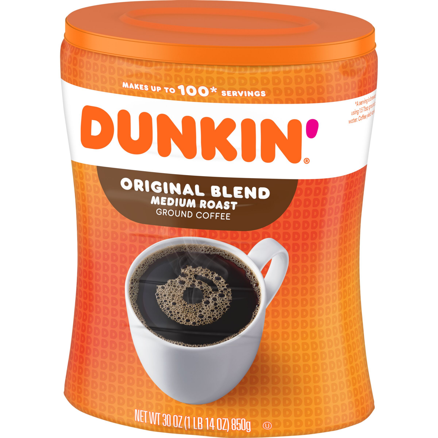slide 6 of 7, Dunkin' Dunkin’ Original Blend Medium Roast Ground Coffee, 30 Oz. Canister, 30 oz