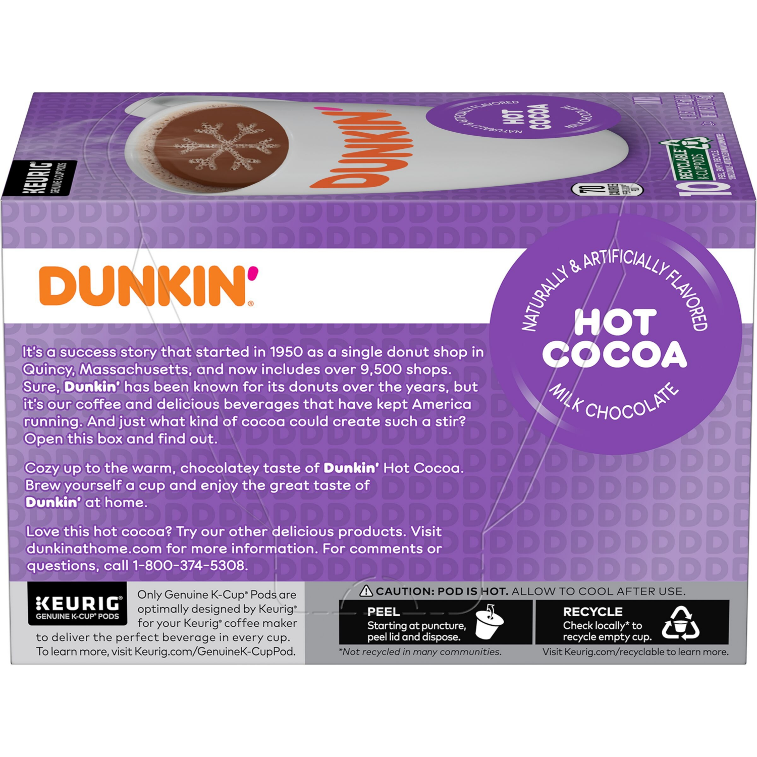 slide 2 of 5, Dunkin' Hot Cocoa K-Cup - 12 ct, 12 ct