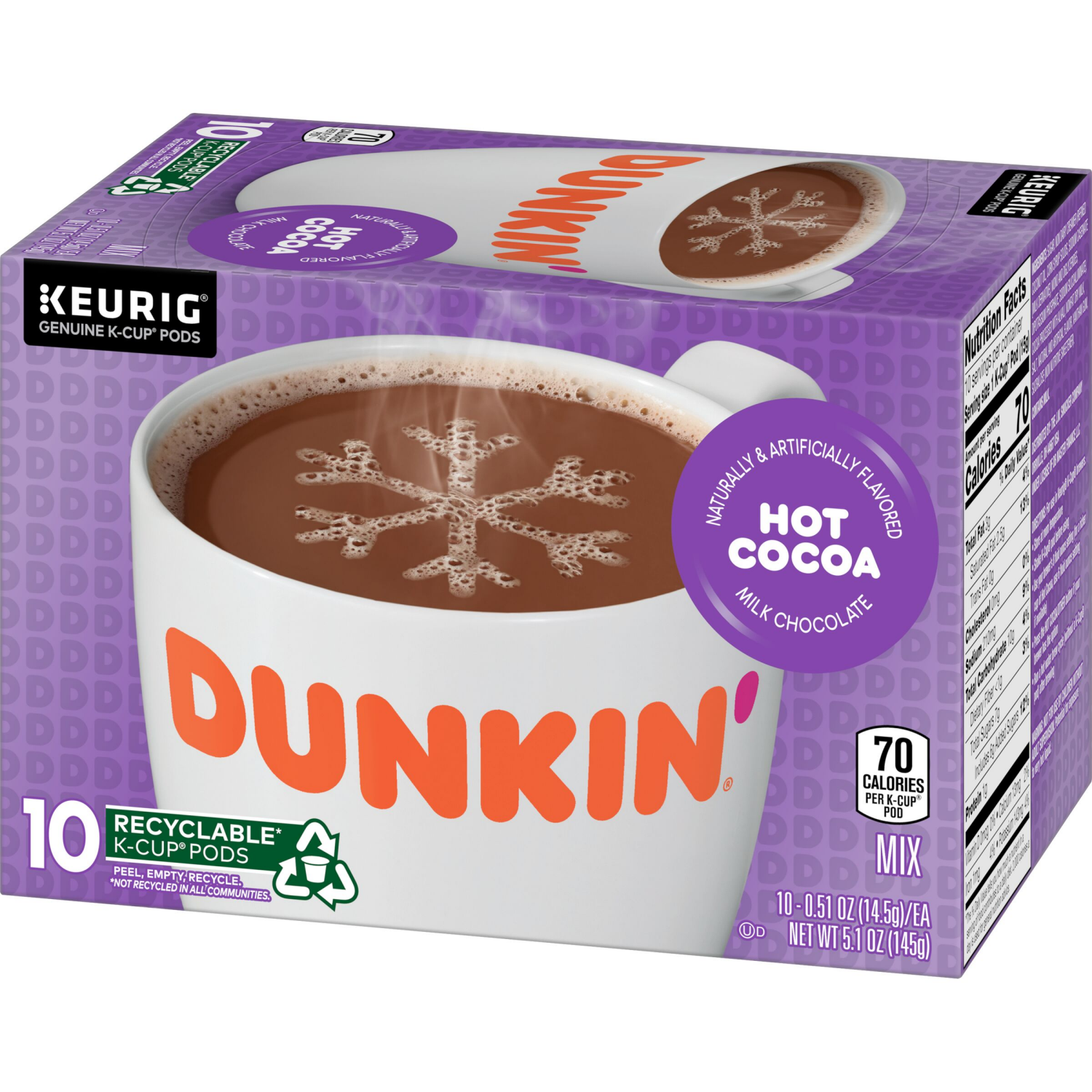 slide 4 of 5, Dunkin' Hot Cocoa K-Cup - 12 ct, 12 ct
