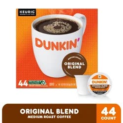 Dunkin' Dunkin’ Original Blend Medium Roast Coffee, Keurig K-Cup Pods, 44 Count Box