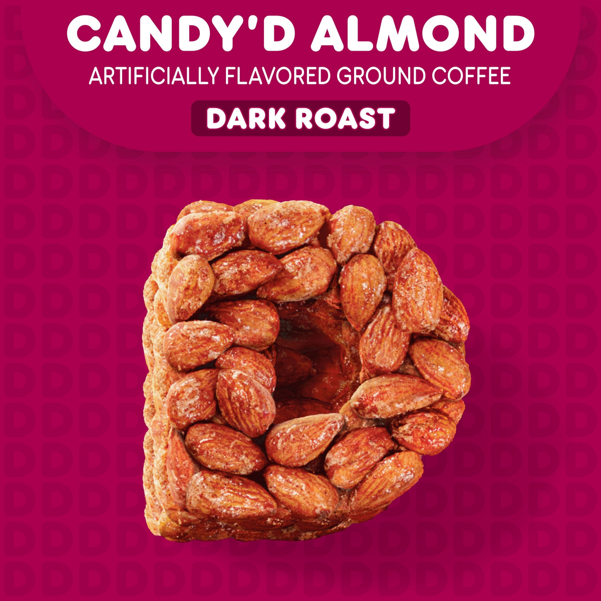 slide 3 of 8, Dunkin' Candy'D Almond Flavored Ground Coffee, 11 Oz. Bag, 11 oz