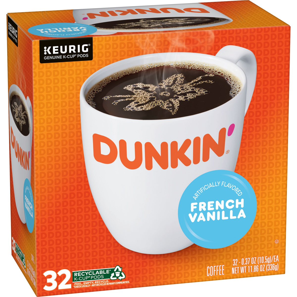 slide 4 of 5, Dunkin' French Vanilla K-Cup Coffee Pods - 32 ct, 32 ct