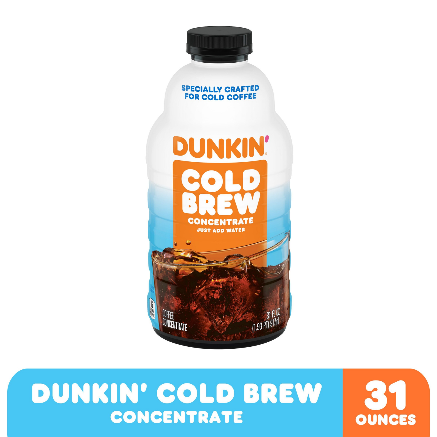 slide 1 of 4, Dunkin' Dunkin’ Cold Brew Concentrated Coffee, 31 Oz. Bottle, 31 fl oz