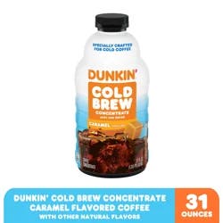 Dunkin' Dunkin’ Caramel Artificially Flavored Cold Brew Concentrated Coffee, 31 Oz. Bottle