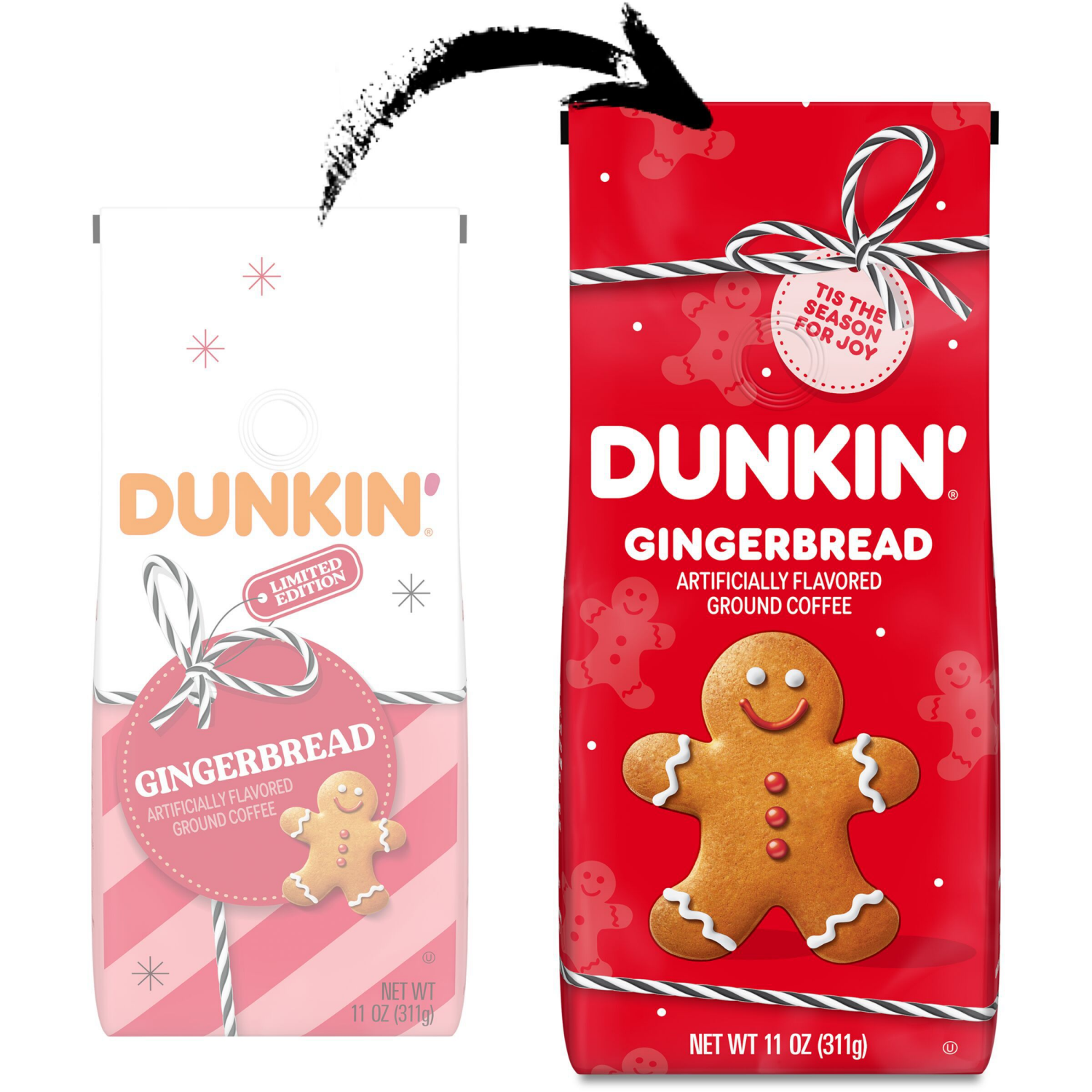 slide 3 of 8, Dunkin' Dunkin’ Butter Pecan Artificially Flavored Coffee, Ground Coffee, 11 oz. Bag, 11 oz