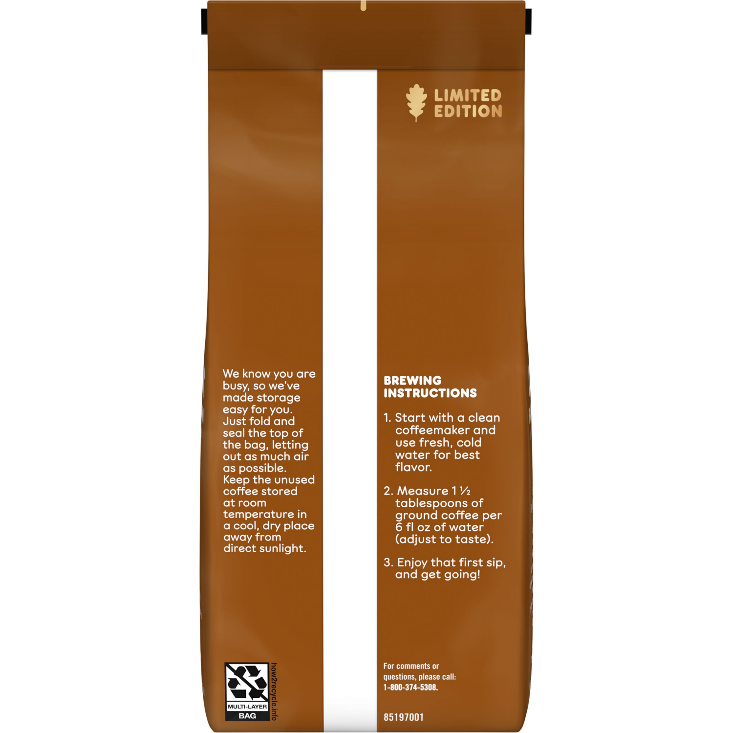 slide 6 of 8, Dunkin' Dunkin’ Butter Pecan Artificially Flavored Coffee, Ground Coffee, 11 oz. Bag, 11 oz