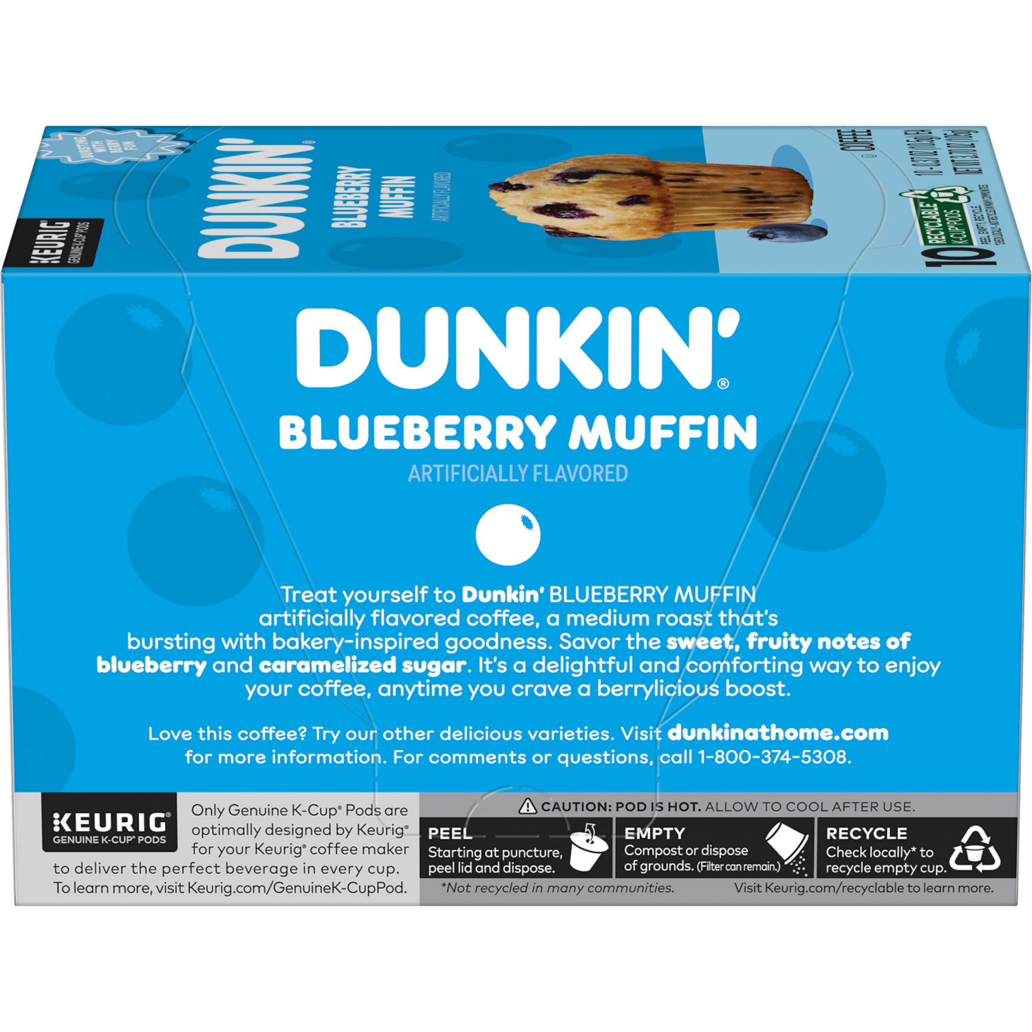 slide 6 of 8, Dunkin' Dunkin’ Mint Chip Artificially Flavored, Dark Roast, Coffee, Keurig K-Cup Pods, 10 Count Box, 10 ct