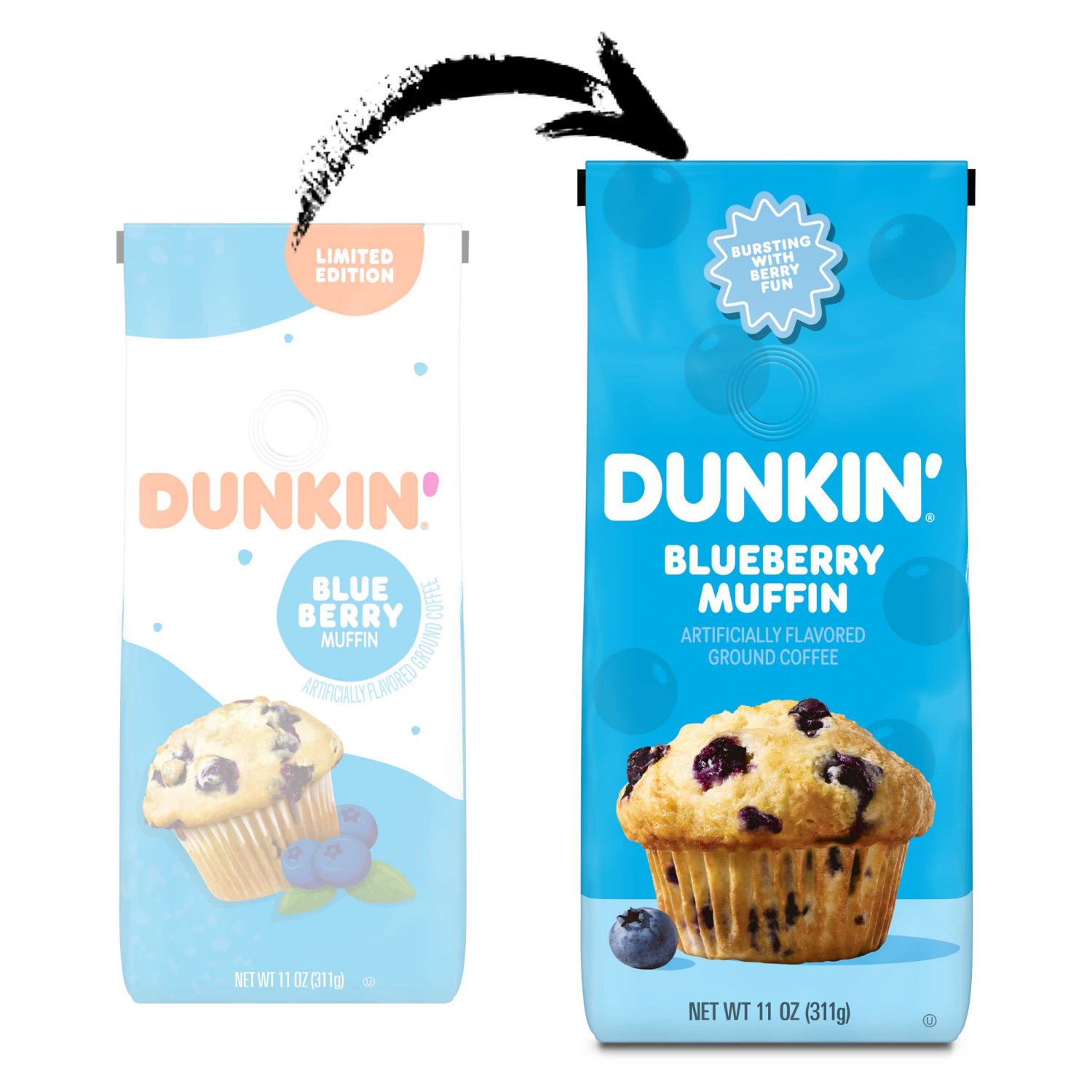 slide 4 of 6, Dunkin'' Mint Chip Artificially Flavored Coffee, Ground Coffee, 11 oz Bag, 11 oz