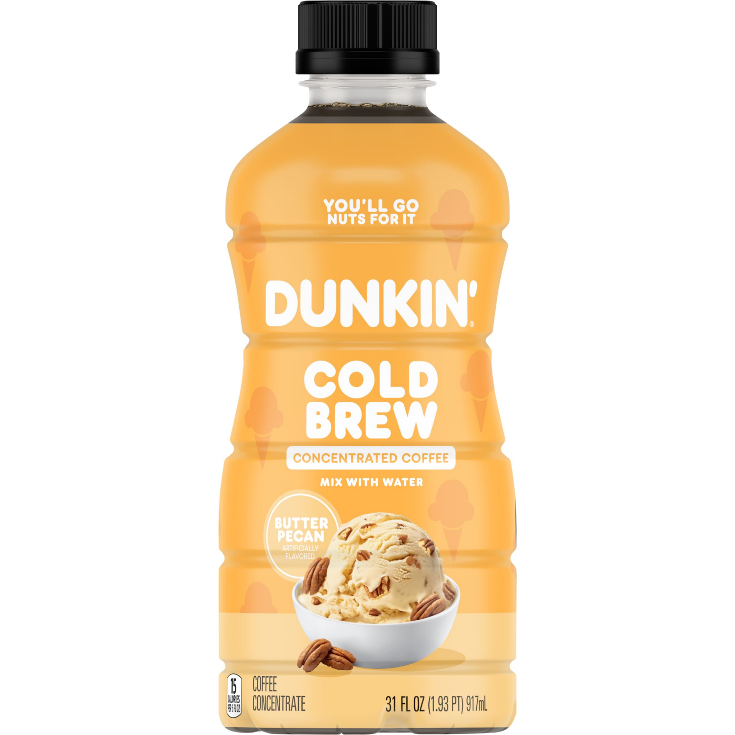 slide 1 of 6, Dunkin' Butter Pecan Artificially Flavored Cold Brew Concentrated Coffee, 31 Oz, 31 oz