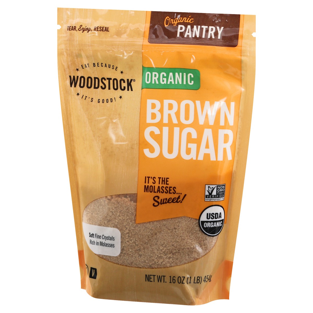 slide 12 of 13, Woodstock Organic Brown Sugar 16 oz, 16 oz