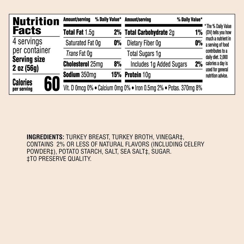 slide 4 of 4, All Natural Oven Roasted Turkey Breast - 8oz - Good & Gather™, 8 oz