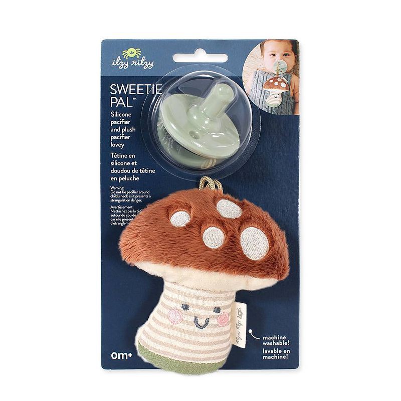slide 2 of 5, Itzy Ritzy Sweetie Pal Pacifier - Mushroom, 1 ct