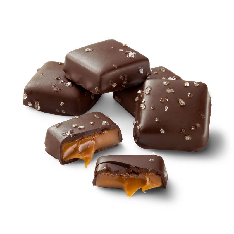 slide 3 of 3, Dark Chocolate Sea Salt Caramels Candy - 25oz - Favorite Day™, 25 oz